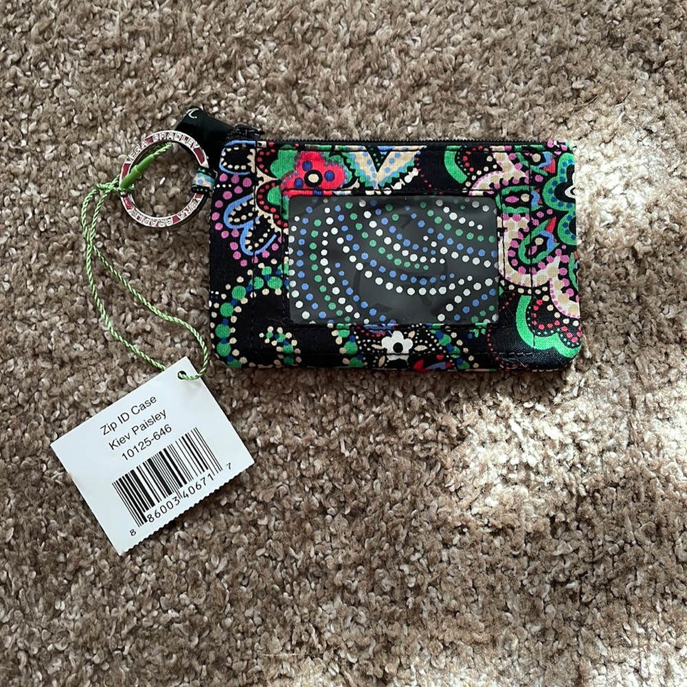 Vera Bradley Kiev Paisley zip ID case